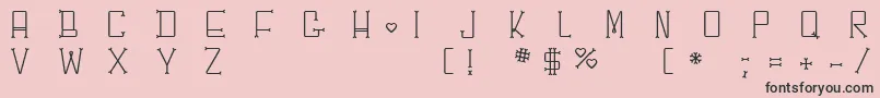 Chesbone Font – Black Fonts on Pink Background