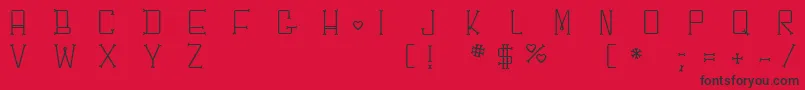フォントChesbone – 赤い背景に黒い文字