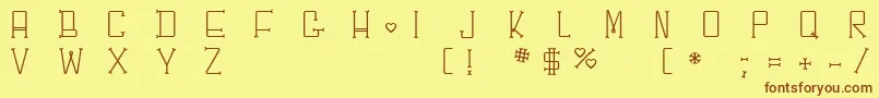 Chesbone Font – Brown Fonts on Yellow Background