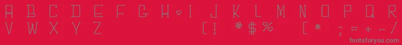 Chesbone Font – Gray Fonts on Red Background
