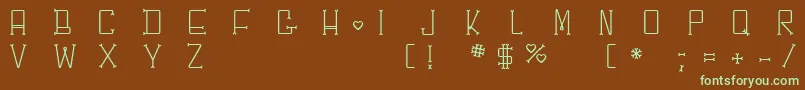 Chesbone-fontti – vihreät fontit ruskealla taustalla