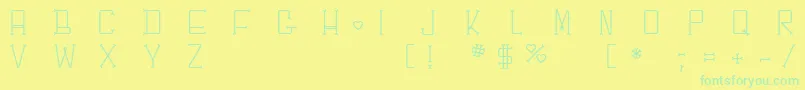 Chesbone Font – Green Fonts on Yellow Background