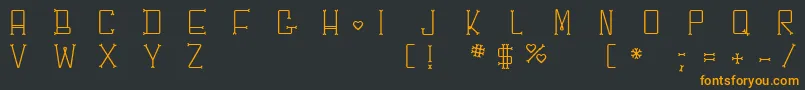 Шрифт Chesbone – оранжевые шрифты на чёрном фоне