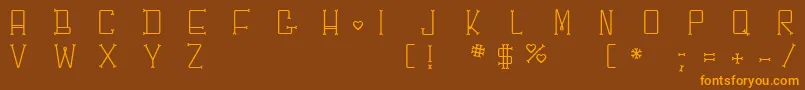 Chesbone Font – Orange Fonts on Brown Background