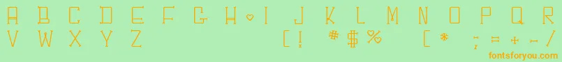 Chesbone Font – Orange Fonts on Green Background