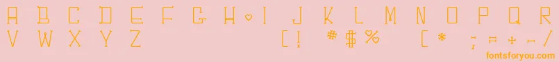 Chesbone Font – Orange Fonts on Pink Background