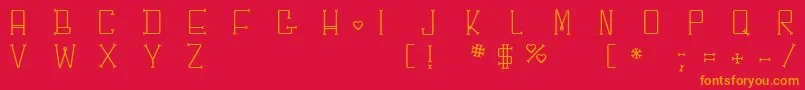 Chesbone Font – Orange Fonts on Red Background