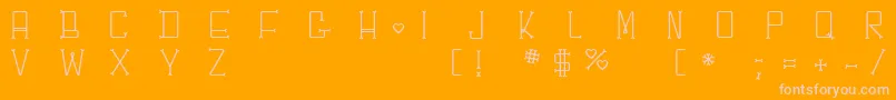 Chesbone Font – Pink Fonts on Orange Background