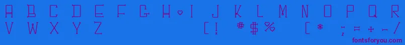 Chesbone Font – Purple Fonts on Blue Background