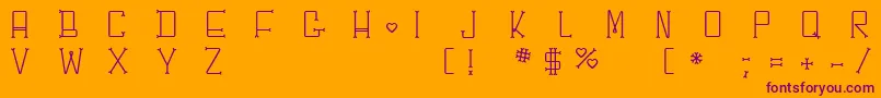 Chesbone Font – Purple Fonts on Orange Background