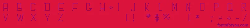 Chesbone Font – Purple Fonts on Red Background