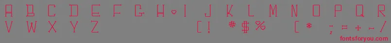 Chesbone Font – Red Fonts on Gray Background