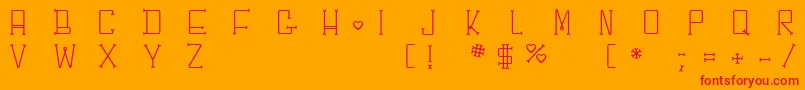 Chesbone Font – Red Fonts on Orange Background