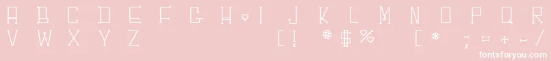 Chesbone Font – White Fonts on Pink Background