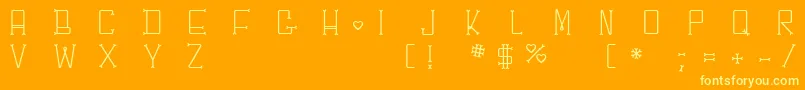 Chesbone Font – Yellow Fonts on Orange Background