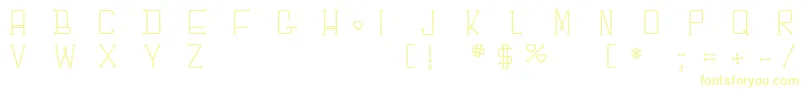 Chesbone-Schriftart – Gelbe Schriften