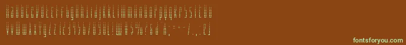 Phantacongrad-fontti – vihreät fontit ruskealla taustalla