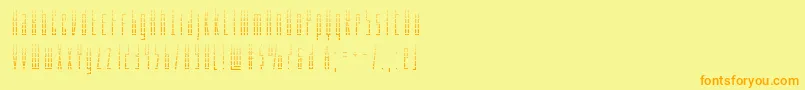 Шрифт Phantacongrad – оранжевые шрифты на жёлтом фоне