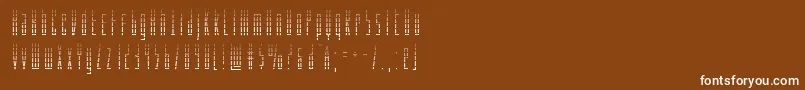 Czcionka Phantacongrad – białe czcionki na brązowym tle
