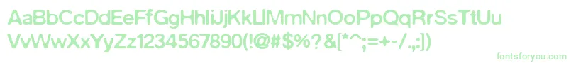 PfaquaBoldUnicode Font – Green Fonts on White Background