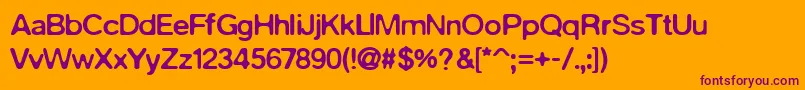 PfaquaBoldUnicode Font – Purple Fonts on Orange Background
