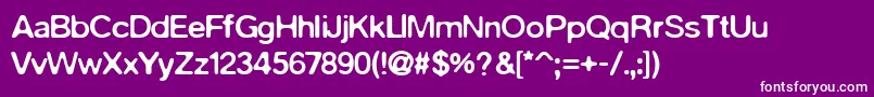 PfaquaBoldUnicode Font – White Fonts on Purple Background