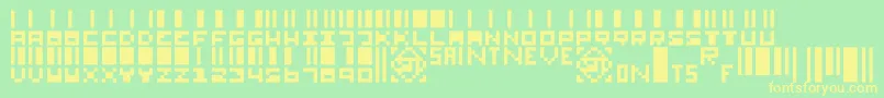 Smallbars Font – Yellow Fonts on Green Background