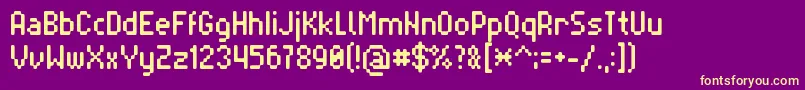 Blrrpixs016 Font – Yellow Fonts on Purple Background