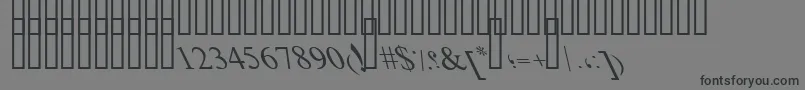 LedItalicFont-Schriftart – Schwarze Schriften auf grauem Hintergrund