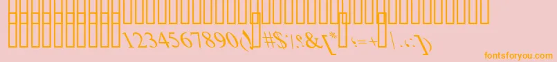 LedItalicFont Font – Orange Fonts on Pink Background