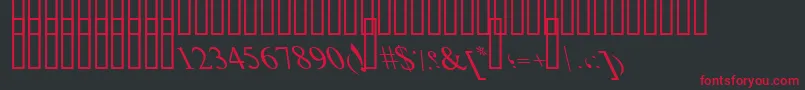 LedItalicFont Font – Red Fonts on Black Background