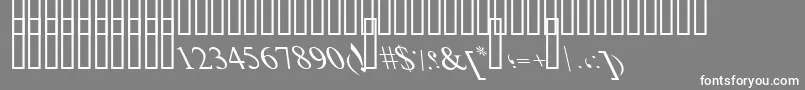 LedItalicFont Font – White Fonts on Gray Background