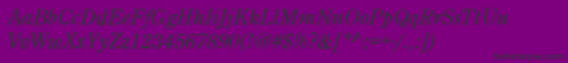 CenturyOldStyleItalic Font – Black Fonts on Purple Background