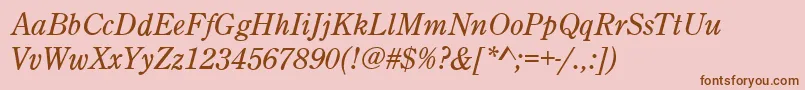 Más sobre la fuente CenturyOldStyleItalic fuente CenturyOldStyleItalic – Fuentes Marrones Sobre Fondo Rosa