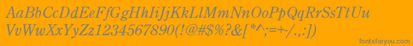 More about CenturyOldStyleItalic Font CenturyOldStyleItalic Font – Gray Fonts on Orange Background