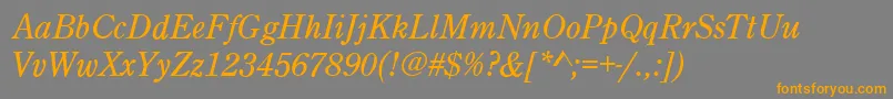 CenturyOldStyleItalic Font – Orange Fonts on Gray Background