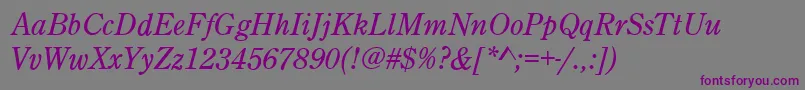 CenturyOldStyleItalic Font – Purple Fonts on Gray Background