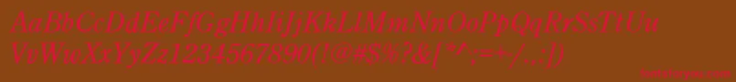CenturyOldStyleItalic Font – Red Fonts on Brown Background