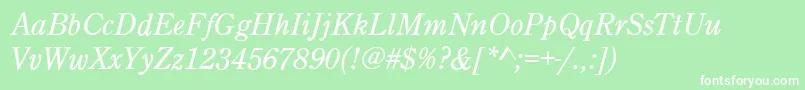 CenturyOldStyleItalic Font – White Fonts on Green Background