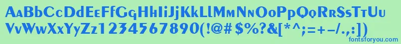 Pingvin Font – Blue Fonts on Green Background