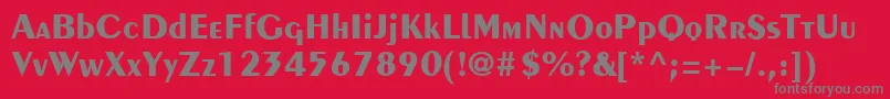 Pingvin Font – Gray Fonts on Red Background