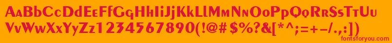 Pingvin Font – Red Fonts on Orange Background