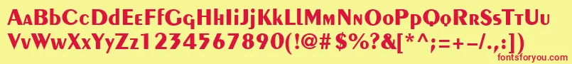 Pingvin Font – Red Fonts on Yellow Background