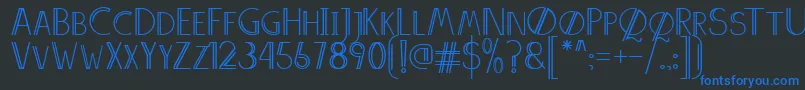 AnniversDemo Font – Blue Fonts on Black Background