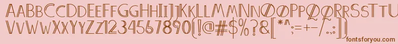 AnniversDemo Font – Brown Fonts on Pink Background