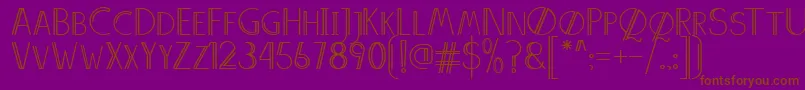 AnniversDemo Font – Brown Fonts on Purple Background