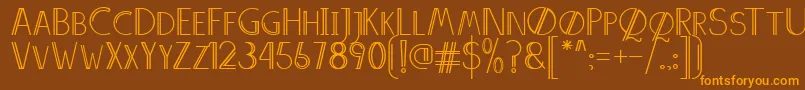 AnniversDemo Font – Orange Fonts on Brown Background