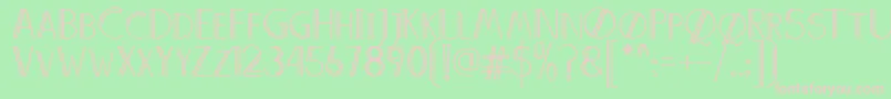 AnniversDemo Font – Pink Fonts on Green Background