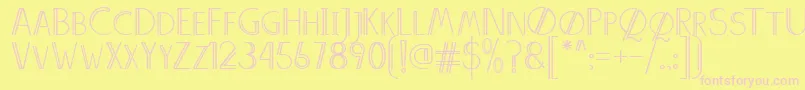 AnniversDemo Font – Pink Fonts on Yellow Background