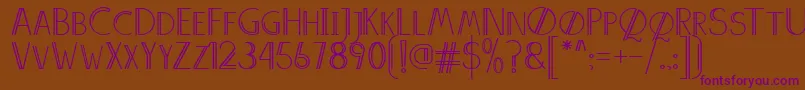 AnniversDemo Font – Purple Fonts on Brown Background